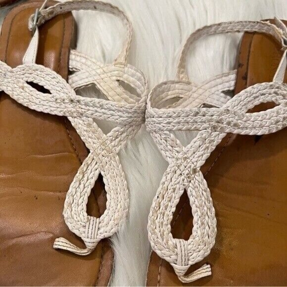 3 Pairs of Sandals Merona SO Braided White Tan Patent Pink - Picture 6 of 11